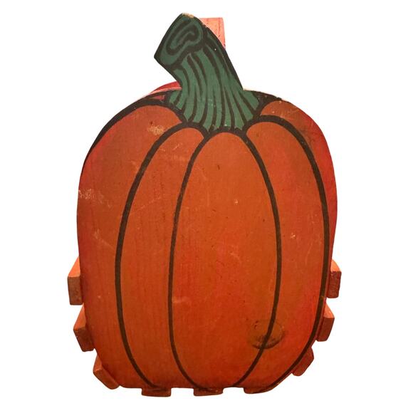 Sawmill Critters Jack O Lantern Pumpkin Handmade Basket Tennesee Signed - Picture 1 of 8